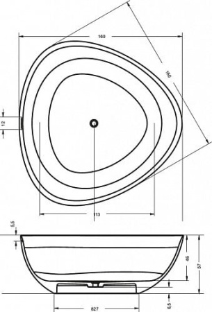 Ванна из искуственного камня Riho OVIDEO (160x160) B125001105