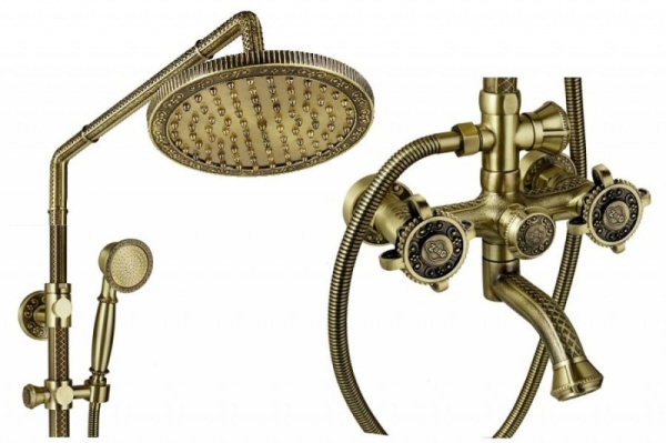 Душевая система, античная бронза Zorg A 2002DS-BR