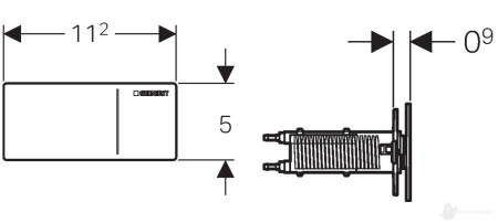 Клавиша смыва Geberit дистанционная типа 70 115.635.SJ.1