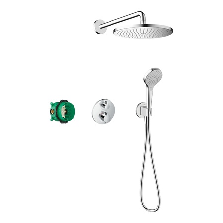 Душевой комплект с термостатом Hansgrohe Croma 280 Ecostat S 1jet 27954000 хром
