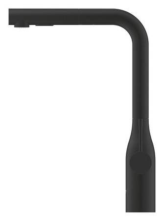 Смеситель для мойки выдвижной L-излив Essence Grohe 30504KF0 (черный матовый)