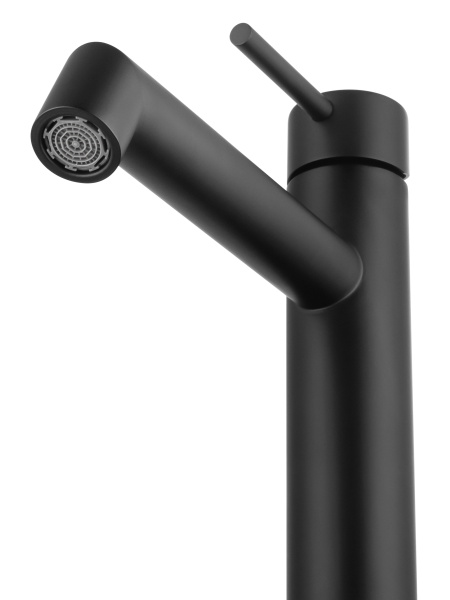 Смеситель для раковины высокий WONZON & WOGHAND, черный матовый WW-H1064-MB