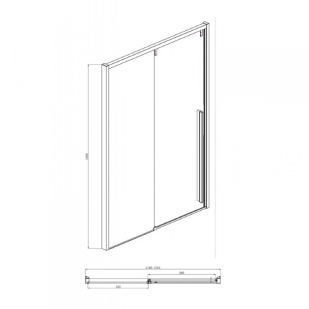 Душевая дверь Bravat Slim Line BD120.4105A