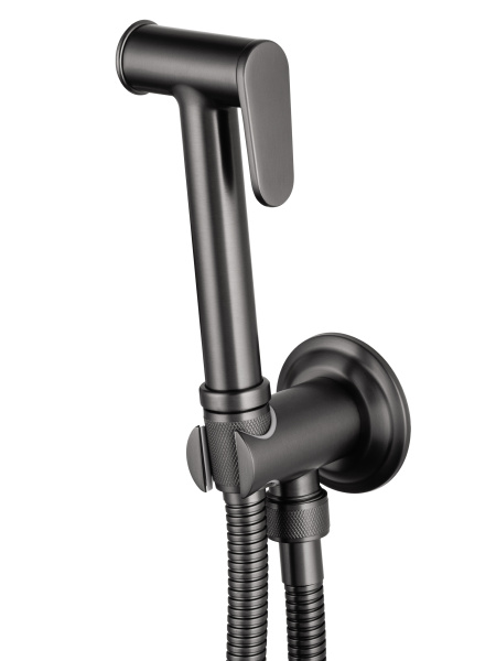 Смеситель с гигиеническим душем встраиваемый WONZON & WOGHAND STEAM, темный графит WW-88849008-BGM Смеситель с гигиеническим душем встраиваемый WONZON & WOGHAND STEAM, темный графит WW-88849008-BGM