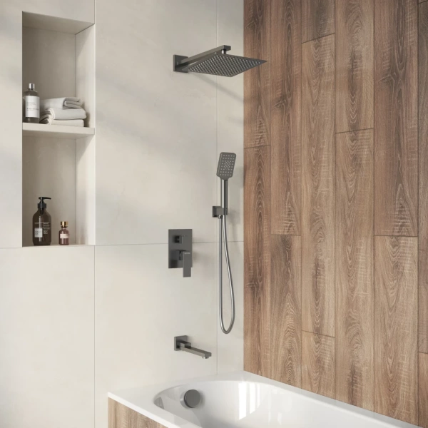 Душевая система скрытого монтажа Grossman Style 501.K35.05.420 графит сатиновый Душевая система скрытого монтажа Grossman Style 501.K35.05.420 графит сатиновый