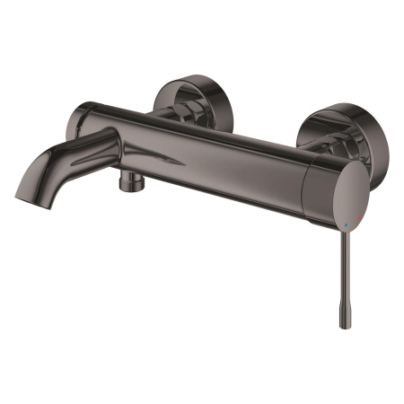 Смеситель для ванны однорычажный Grohe Essence 25250 A01 (25250A01) тёмный графит глянец