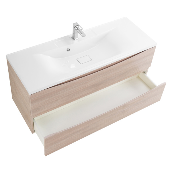 Тумба  под раковину подвесная с двумя выкатными ящиками BelBagno MARINO-1100-2C-SO-RG-P Rovere Grigio