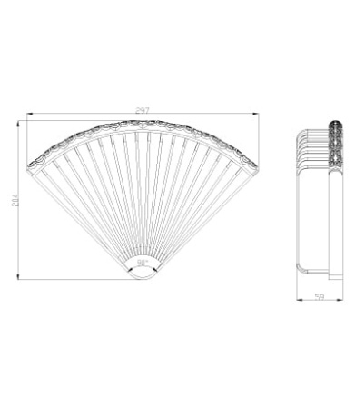 Полка угловая Lemark Jasmine LM6681B 1-ярусная Lemark Jasmine (LM6681B)