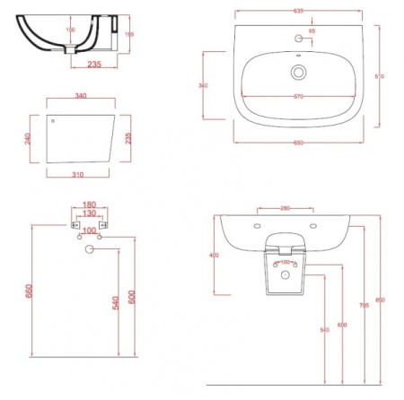 Полуколонна ArtCeram Ten TE57