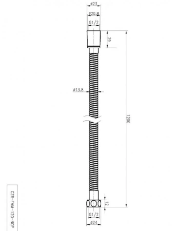 Душевой шланг Cezares Czr CZR-FMM-150-01