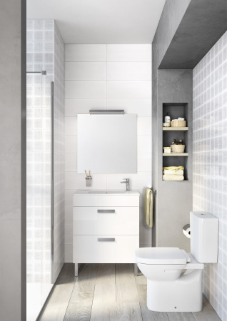 Тумба под раковину Roca Debba 60 2 ящика, белый глянец ZRU9302708