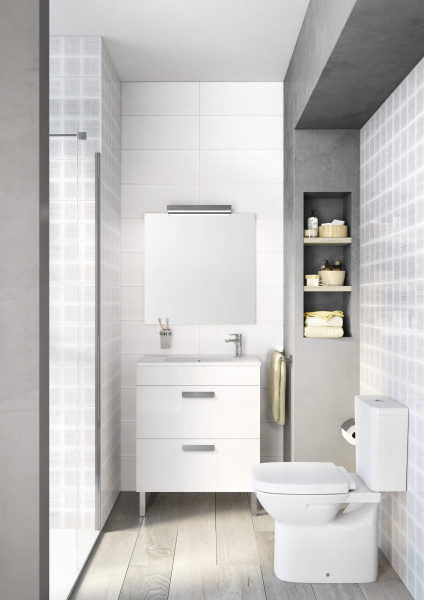 Тумба под раковину Roca Debba 60 2 ящика, белый глянец ZRU9302708