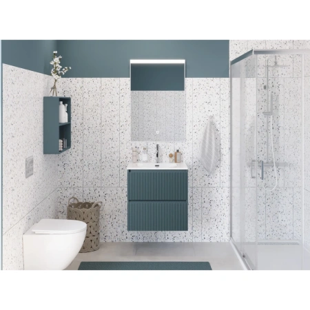 Тумба под раковину 50 BelBagno Uno UNO-MINI-500-2C-SO-AO голубой матовый, без раковины