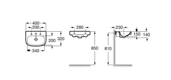 Раковина подвесная (40х32) Roca Debba  327998000