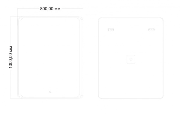 Зеркало с подсветкой Art&Max ELEGANT AM-Ele-800-1000-DS-F