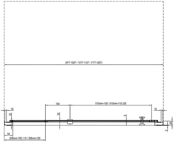 Душевая дверь Ravak Nexty NDOP1-100 03OA0C00Z1