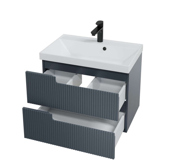 Тумба под раковину Санта Альтаир 70 700502 без раковины, графит матовый