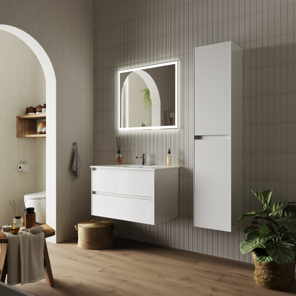 Тумба под раковину Sancos  Cento CN80W белый глянец