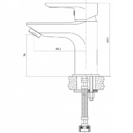 Смеситель для раковины Cersanit VERO 63060