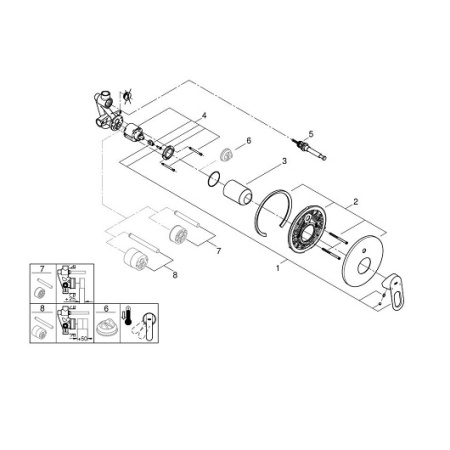 Смеситель для ванны Grohe BauLoop 29081 000 (29081000) хром