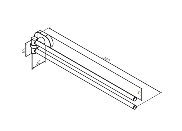 Двойная вешалка-вертушка для полотенец Am.Pm Sense A7432600