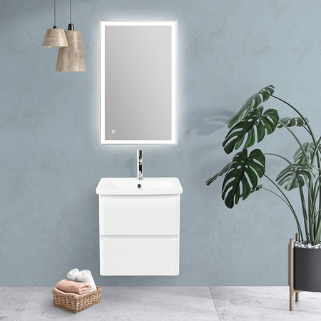 База под раковину BelBagno ALBANO-CER-500-2C-SO-BL подвесная Bianco Lucido
