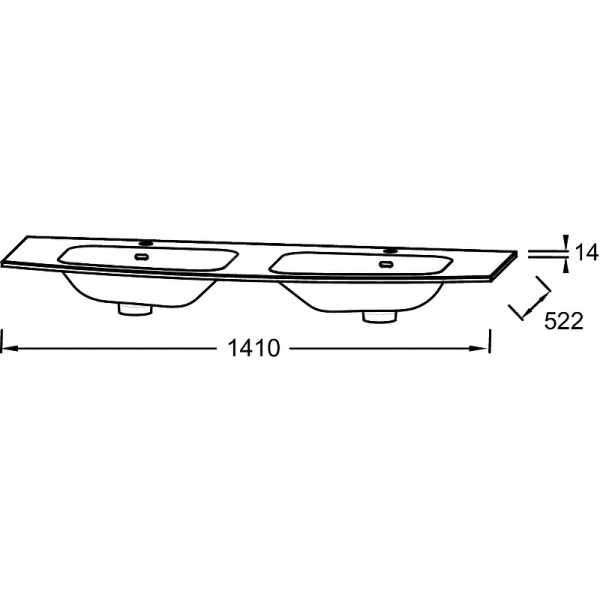 Раковина полувстраиваемая Jacob Delafon Nona 140 EB1883RU-00