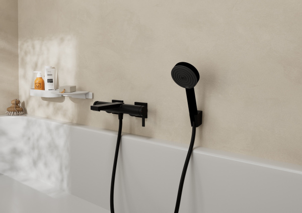 Смеситель для ванны однорычажный Hansgrohe Tecturis E 73420670 черный матовый