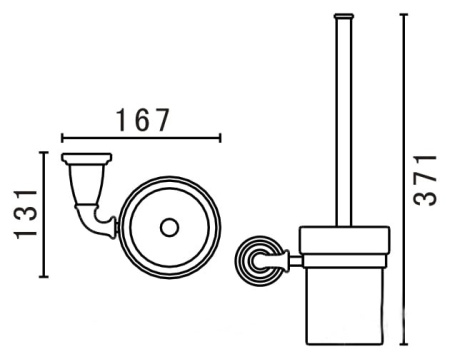 Щетка для унитаза Art&Max AM-E-2608-Do