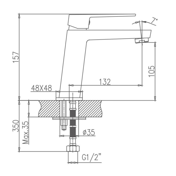 Смеситель для раковины Haiba HB11191 Смеситель для раковины Haiba HB11191