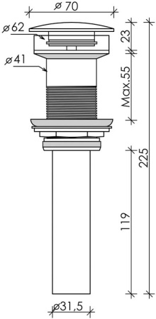 Донный клапан Ceramica Nova CN2000CH