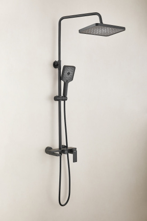 Душевая система с изливом Belz B24678-7, черный