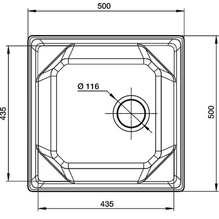 Кухонная мойка GranFest Unique 500, U-500 песочный