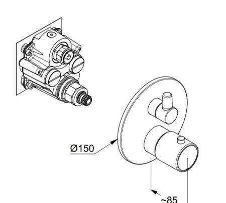 Смеситель для ванны Kludi Zental SL 388103945