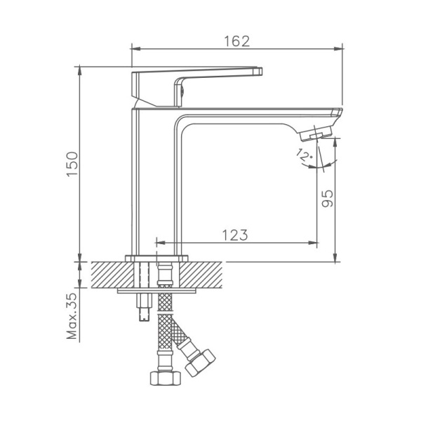 Смеситель для раковины Haiba HB10176 Смеситель для раковины Haiba HB10176