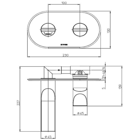 Смеситель для раковины Bossini Apice Z00549.030 хром