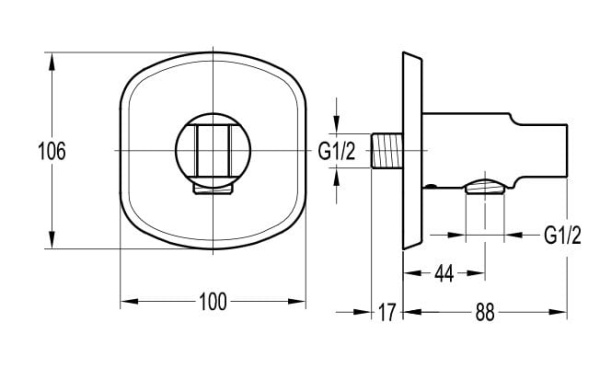 Держатель для душа Cezares Globo GLOBO-AI14-01