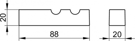 Крючок двойной Keuco Edition 90 Square 19115010000