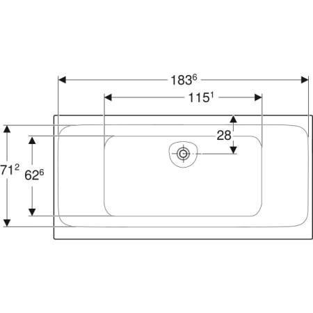 Прямоугольная ванна Geberit Tawa 554.125.01.1