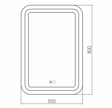Зеркало (55х80) Silver Mirrors Malta neo LED-00002413