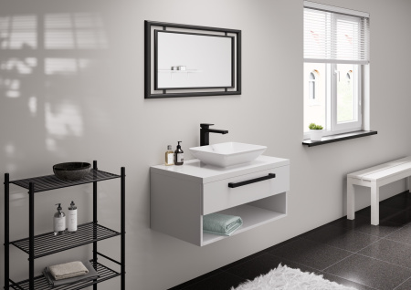 Смеситель для раковины без донного клапана Hansgrohe Vernis Shape 71591670 черный матовый