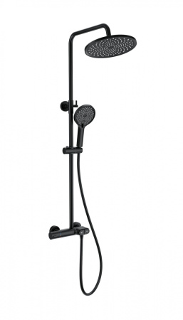 Душевая система с термостатом WONZON & WOGHAND MUSE Corno, черный матовый WW-B2091-A-MB