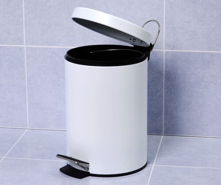 Мусорное ведро 5л WasserKRAFT K-635WHITE