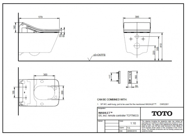 Подвесной унитаз TOTO CW522EY