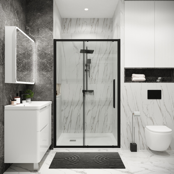 Душевая дверь (140х195) Grossman Cosmo 100.K33.02.140.21.00, раздвижная