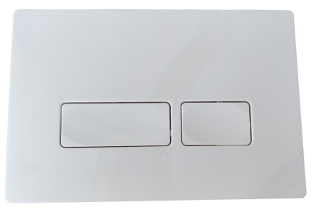 Клавиша смыва Cerutti, кнопки прямоугольные, белый, CR02WH