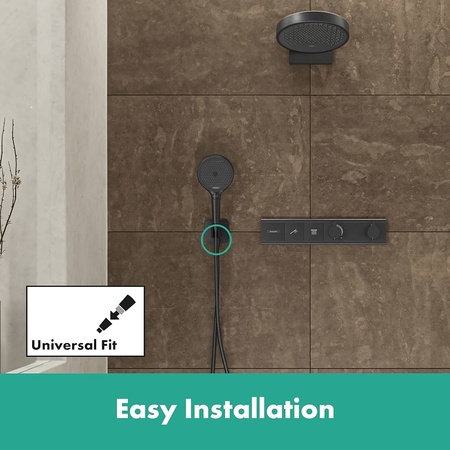 Подключение для шланга Hansgrohe Fixfit Q 26887340 шлифованный черный хром