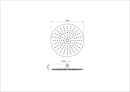 Верхний душ WONZON & WOGHAND, хром WW-88DP04-CR