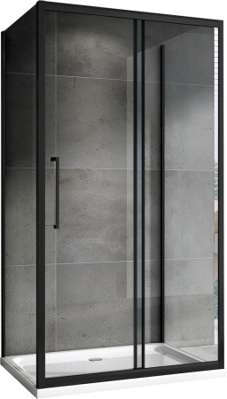 Душевой уголок (170х100) ABBER Schwarzer Diamant AG30170BH-S100B-S100B черный