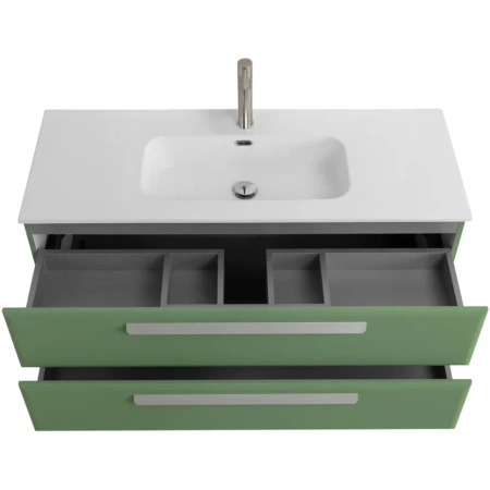 Тумба под раковину Cezares ECO-CER-N-1200-2C-SO-PS-P Фисташковый софт без ручек